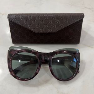 Gucci semi cat eye sunglasses
